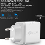 Bộ sạc nhanh du lịch SDC-30W 2 trong 1 cáp dữ liệu USB sang 8 Pin + 30W QC 3.0 USB + 2.4A cổng USB 2.0 kép cho điện thoại di động máy tính bảng PC, phích cắm EU, kèm cáp 8 Pin, phích cắm EU