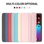 Three-folding Surface Leather Matte TPU Bottom Smart Tablet Case