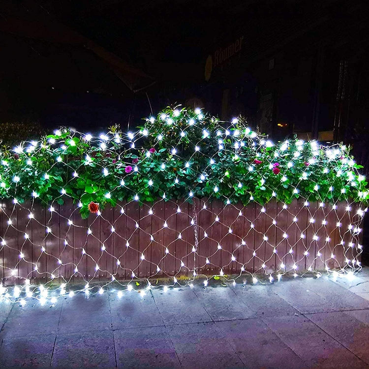 Dây đèn lưới câu cá chống nước 4x6m 672 đèn LED, rèm đèn chuỗi đèn trang trí tiệc cưới lễ hội, 220V, phích cắm EU