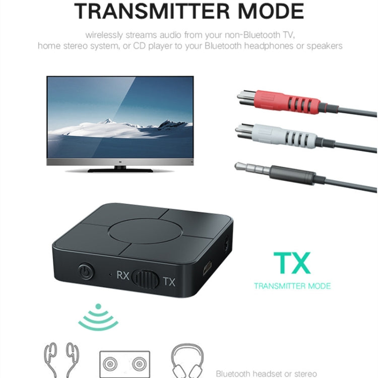 KN326 bộ thu phát âm thanh Bluetooth 5.0 hai trong một, bộ chuyển đổi Bluetooth cho gọi rảnh tay