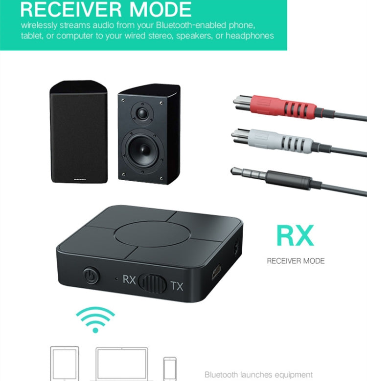 KN326 bộ thu phát âm thanh Bluetooth 5.0 hai trong một, bộ chuyển đổi Bluetooth cho gọi rảnh tay