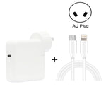 Bộ sạc du lịch 2 trong 1 PD3.0 30W USB-C / Type-C có chân rời + cáp dữ liệu sạc nhanh PD3.0 3A USB-C / Type-C sang 8 Pin, chiều dài cáp: 1m, phích cắm AU, 1m
