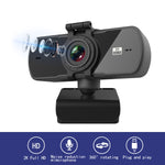 Webcam C5 4 triệu điểm ảnh tự động lấy nét 2K Full HD xoay 360 độ USB không cần driver phát trực tiếp có mic, C5