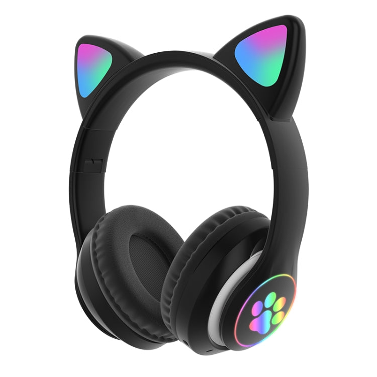 Tai nghe Bluetooth TN-28 3.5mm 5.0 kết nối kép RGB tai mèo bass stereo chống ồn hỗ trợ thẻ TF có mic