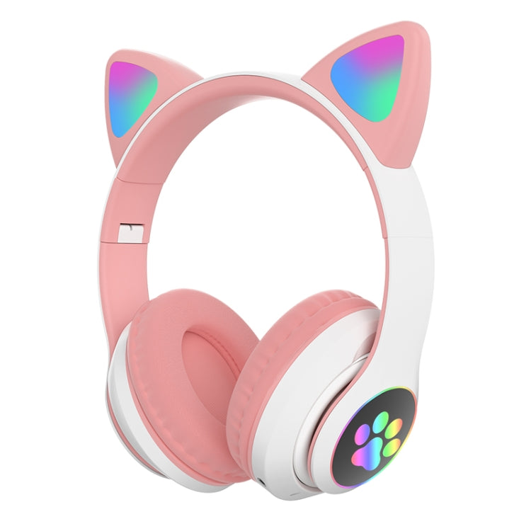 Tai nghe Bluetooth TN-28 3.5mm 5.0 kết nối kép RGB tai mèo bass stereo chống ồn hỗ trợ thẻ TF có mic
