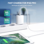 SDC-20W Bộ sạc du lịch 2 trong 1 PD 20W USB-C / Type-C + Bộ cáp dữ liệu sạc nhanh 3A PD3.0 USB-C / Type-C sang 8 Pin, Chiều dài cáp: 1m, Phích cắm US, Phích cắm EU, Phích cắm UK