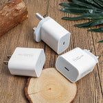 SDC-20W Bộ sạc du lịch 2 trong 1 PD 20W USB-C / Type-C + Bộ cáp dữ liệu sạc nhanh 3A PD3.0 USB-C / Type-C sang 8 Pin, Chiều dài cáp: 1m, Phích cắm US, Phích cắm EU, Phích cắm UK