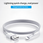 XJ-018 Cáp dữ liệu sạc nhanh USB đực sang 8 Pin đực 3A, Chiều dài: 2m, 2m