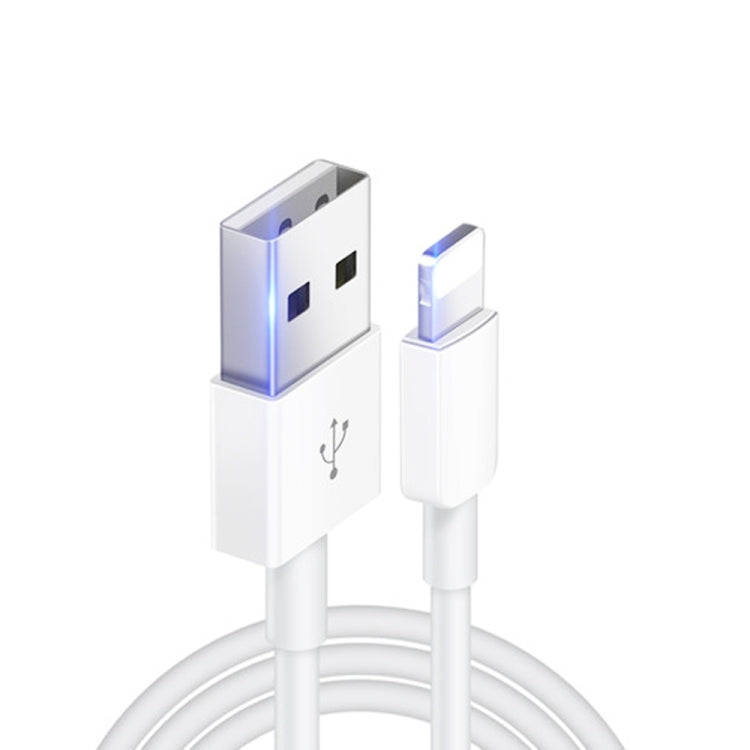 XJ-019 Cáp dữ liệu sạc nhanh giao diện USB đực sang 8 Pin đực 2.4A, Chiều dài: 3m, 8 Pin