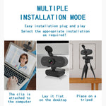 B1 Webcam HD 1080P độ phân giải 2K 4 triệu điểm ảnh xoay 360 độ với Mic & Chân đế