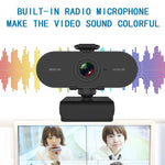 B1 Webcam HD 1080P độ phân giải 2K 4 triệu điểm ảnh xoay 360 độ với Mic & Chân đế