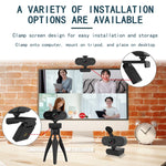 B1 Webcam HD 1080P độ phân giải 2K 4 triệu điểm ảnh xoay 360 độ với Mic & Chân đế