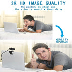 B1 Webcam HD 1080P độ phân giải 2K 4 triệu điểm ảnh xoay 360 độ với Mic & Chân đế