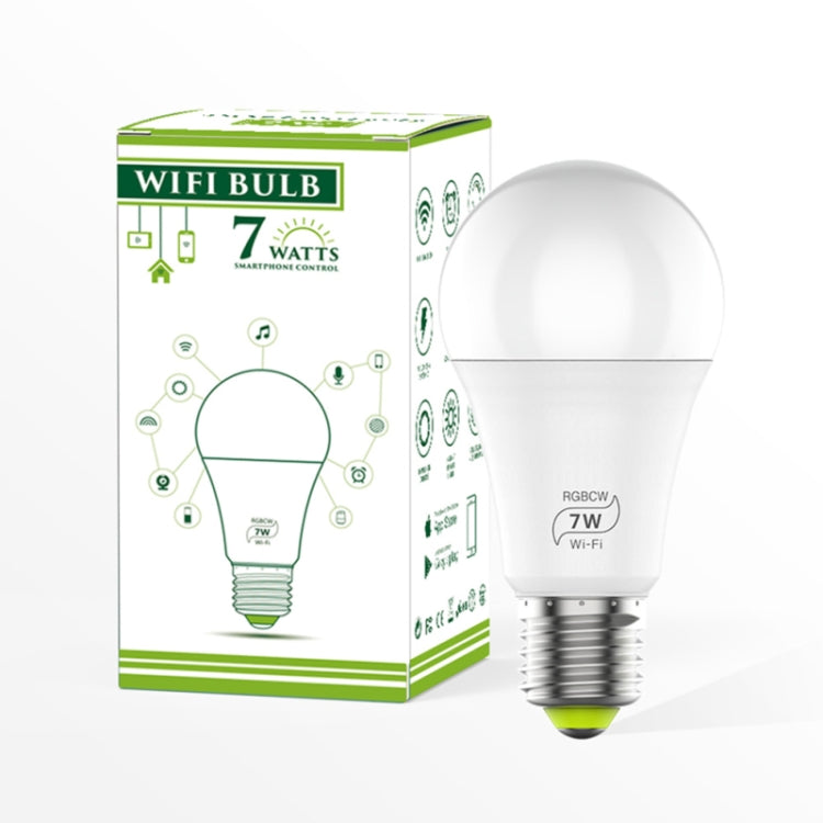 Bóng đèn thông minh LED RGBCW 7W E27 WIFI cho nhà thông minh không dây