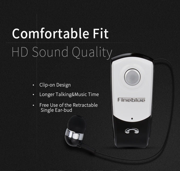 Tai nghe Bluetooth chống trộm F960 CSR4.1 cáp rút, nhắc nhở rung cuộc gọi, màu đen, trắng, bạc