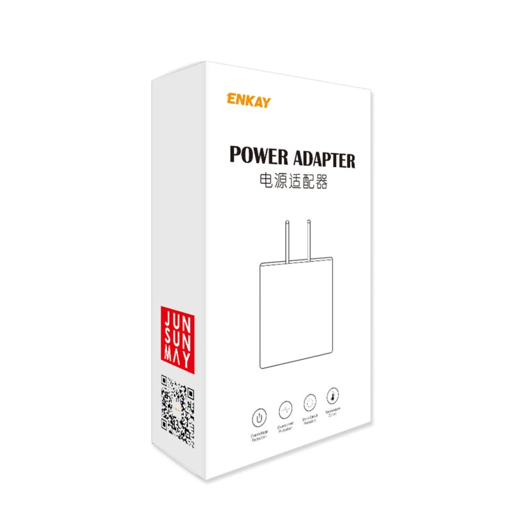 ENKAY Mũ-Prince T006-1 Bộ chuyển đổi nguồn sạc nhanh USB QC 3.0 18W cho du lịch, phích cắm EU