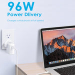 Bộ sạc laptop PD USB-C / Type-C 96W PD-96W cho MacBook Pro 16 inch (A2141), Phích cắm EU, Phích cắm Mỹ, Phích cắm Anh, Phích cắm Úc