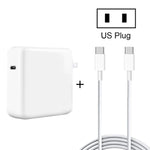 Bộ sạc laptop PD USB-C / Type-C 96W PD-96W + Cáp sạc nhanh USB-C / Type-C 5A dài 2m cho MacBook Pro, Phích cắm EU, Phích cắm Mỹ, Phích cắm Anh