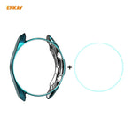 Bộ 2 trong 1 Ốp TPU mềm mạ điện + Miếng dán kính cường lực 0.2mm 9H 2.15D cạnh cong ENKAY Hat-Prince, dành cho Samsung Galaxy Watch 3 41mm