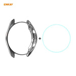 Bộ 2 trong 1 Ốp TPU mềm mạ điện + Miếng dán kính cường lực 0.2mm 9H 2.15D cạnh cong ENKAY Hat-Prince, dành cho Samsung Galaxy Watch 3 45mm