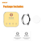 Bộ 2 trong 1 Ốp TPU mềm mạ điện + Miếng dán kính cường lực 0.2mm 9H 2.15D cạnh cong ENKAY Hat-Prince, dành cho Samsung Galaxy Watch 3 45mm