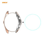 Bộ 2 trong 1 Ốp TPU mềm mạ điện + Miếng dán kính cường lực 0.2mm 9H 2.15D cạnh cong ENKAY Hat-Prince, dành cho Samsung Galaxy Watch 3 45mm