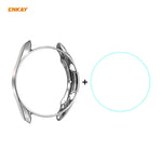 Bộ 2 trong 1 Ốp TPU mềm mạ điện + Miếng dán kính cường lực 0.2mm 9H 2.15D cạnh cong ENKAY Hat-Prince, dành cho Samsung Galaxy Watch 3 45mm