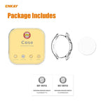 Bộ 2 trong 1 Ốp TPU mềm trong suốt + Miếng dán kính cường lực 0.2mm 9H 2.15D cạnh cong ENKAY Hat-Prince, dành cho Samsung Galaxy Watch 3 45mm