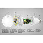 FUT017 bóng đèn LED trắng kép 6W, điều khiển RF 2.4GHz, hỗ trợ Wifi, điều chỉnh nhiệt độ màu và độ sáng, có thể điều chỉnh độ mờ