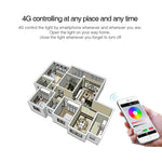 FUT012 bóng đèn LED E27 9W RGB + CCT, 100V-240V, điều khiển từ xa đa màu, bóng đèn thông minh WiFi 2.4G không dây