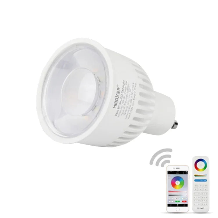 Bóng đèn LED FUT107 GU10 6W CCT trắng đôi, đèn chiếu điểm cho phòng ngủ và phòng khách
