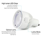 Bóng đèn LED FUT107 GU10 6W CCT trắng đôi, đèn chiếu điểm cho phòng ngủ và phòng khách