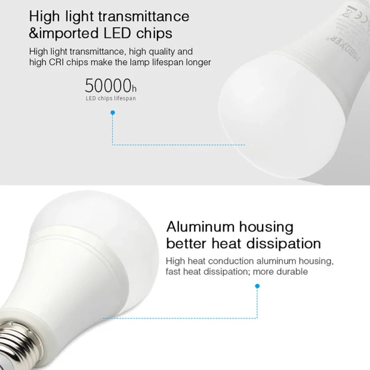 FUT105 bóng đèn LED 12W RGB + CCT E27, đèn trong nhà, điều khiển từ xa 2.4G qua ứng dụng điện thoại thông minh, phòng ngủ, phòng khách, AC100~240V