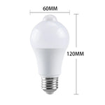 Đèn LED cảm biến chuyển động chống nước, cảm biến hồng ngoại, bóng đèn cảm biến E27 ánh sáng trắng