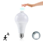 Đèn LED cảm biến chuyển động chống nước, cảm biến hồng ngoại, bóng đèn cảm biến E27 ánh sáng trắng