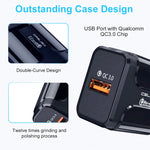 LZ-023 Bộ sạc du lịch USB QC 3.0 18W + Cáp dữ liệu USB sang Micro USB 3A, Phích cắm US, Cáp dữ liệu Micro USB, Phích cắm US