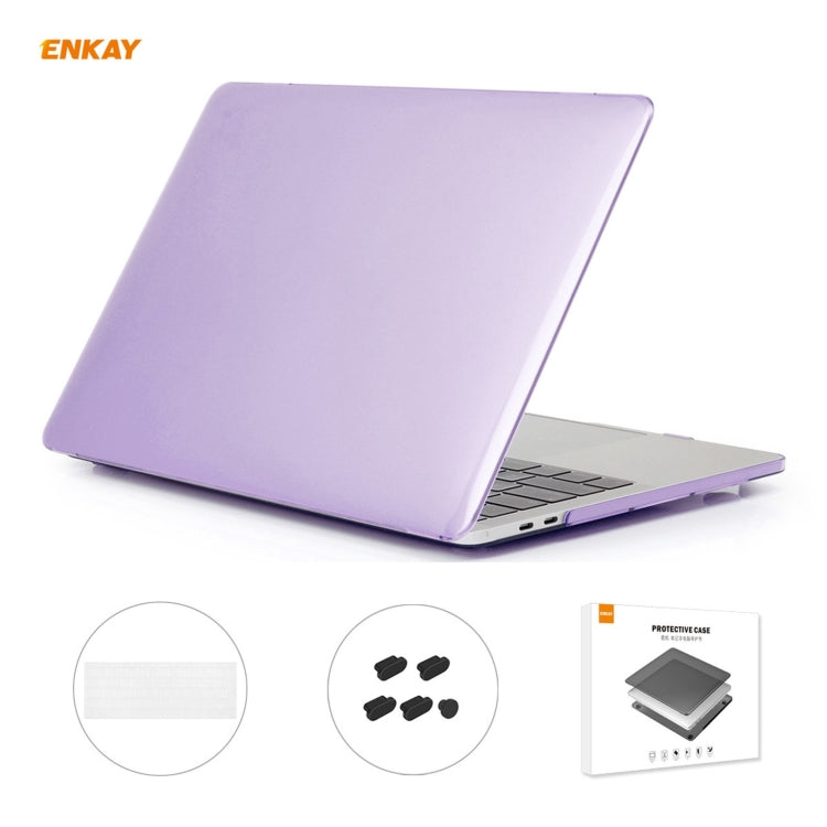 Bộ 3 trong 1 ốp bảo vệ laptop pha lê ENKAY + miếng dán bàn phím TPU phiên bản EU + bộ nút chống bụi cho MacBook Pro 13.3 inch A1708 (không có Touch Bar), dành cho MacBook Pro 13.3 inch A1708 (không có Touch Bar)