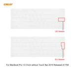 Bộ 3 trong 1 ốp bảo vệ laptop pha lê ENKAY + miếng dán bàn phím TPU phiên bản EU + bộ nút chống bụi cho MacBook Pro 13.3 inch A1708 (không có Touch Bar), dành cho MacBook Pro 13.3 inch A1708 (không có Touch Bar)
