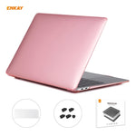 Bộ 3 trong 1 Ốp bảo vệ laptop trong suốt ENKAY + Phiên bản EU Màng bảo vệ bàn phím TPU + Bộ nút chống bụi cho MacBook Air 13.3 inch A1932 (2018), Dành cho MacBook Air 13.3 inch A1932 (2018)