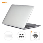 Bộ 3 trong 1 Ốp bảo vệ laptop trong suốt ENKAY + Phiên bản EU Màng bảo vệ bàn phím TPU + Bộ nút chống bụi cho MacBook Air 13.3 inch A1932 (2018), Dành cho MacBook Air 13.3 inch A1932 (2018)
