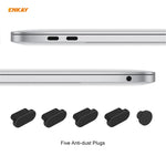 Bộ 3 trong 1 Ốp bảo vệ laptop trong suốt ENKAY + Phiên bản EU Màng bảo vệ bàn phím TPU + Bộ nút chống bụi cho MacBook Air 13.3 inch A1932 (2018), Dành cho MacBook Air 13.3 inch A1932 (2018)