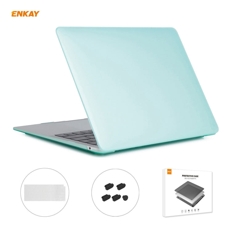Bộ 3 trong 1 ốp bảo vệ laptop mờ ENKAY + miếng dán bàn phím TPU phiên bản EU + bộ nút chống bụi cho MacBook Air 13.3 inch A2179 & A2337 (2020), dành cho MacBook Air 13.3 inch A2179 (2020)