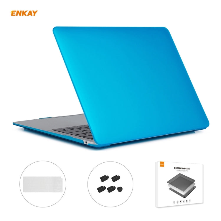 Bộ 3 trong 1 ốp bảo vệ laptop mờ ENKAY + miếng dán bàn phím TPU phiên bản EU + bộ nút chống bụi cho MacBook Air 13.3 inch A2179 & A2337 (2020), dành cho MacBook Air 13.3 inch A2179 (2020)