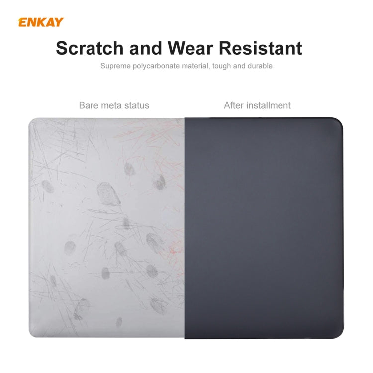 Bộ 3 trong 1 ốp bảo vệ laptop mờ ENKAY + miếng dán bàn phím TPU phiên bản EU + bộ nút chống bụi cho MacBook Air 13.3 inch A2179 & A2337 (2020), dành cho MacBook Air 13.3 inch A2179 (2020)