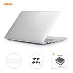Bộ 3 trong 1 ốp bảo vệ laptop pha lê ENKAY + miếng dán bàn phím TPU phiên bản EU + bộ nút chống bụi cho MacBook Pro 16 inch A2141 (có Touch Bar), dành cho MacBook Pro 16 inch A2141 (có Touch Bar)