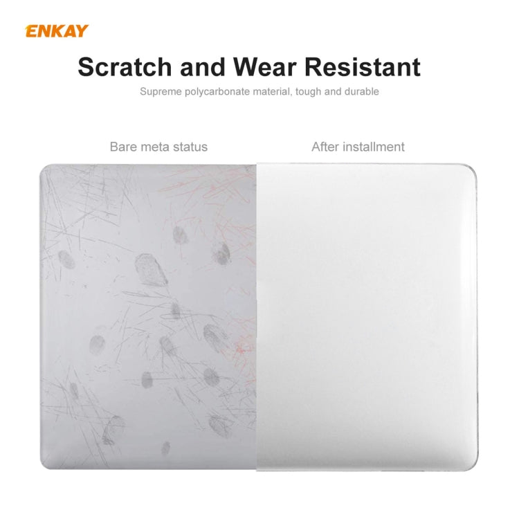 Bộ 3 trong 1 ốp bảo vệ laptop pha lê ENKAY + miếng dán bàn phím TPU phiên bản EU + bộ nút chống bụi cho MacBook Pro 16 inch A2141 (có Touch Bar), dành cho MacBook Pro 16 inch A2141 (có Touch Bar)