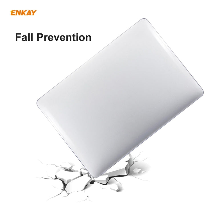 Bộ 3 trong 1 ốp bảo vệ laptop pha lê ENKAY + miếng dán bàn phím TPU phiên bản EU + bộ nút chống bụi cho MacBook Pro 16 inch A2141 (có Touch Bar), dành cho MacBook Pro 16 inch A2141 (có Touch Bar)