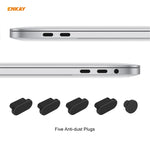 Bộ 3 trong 1 ốp bảo vệ laptop pha lê ENKAY + miếng dán bàn phím TPU phiên bản EU + bộ nút chống bụi cho MacBook Pro 16 inch A2141 (có Touch Bar), dành cho MacBook Pro 16 inch A2141 (có Touch Bar)
