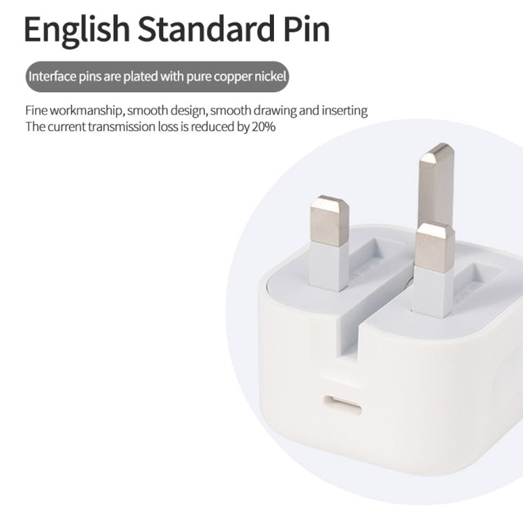 Sạc du lịch gập 20W PD 3.0 Type-C / USB-C A234, phích cắm Anh, 20W