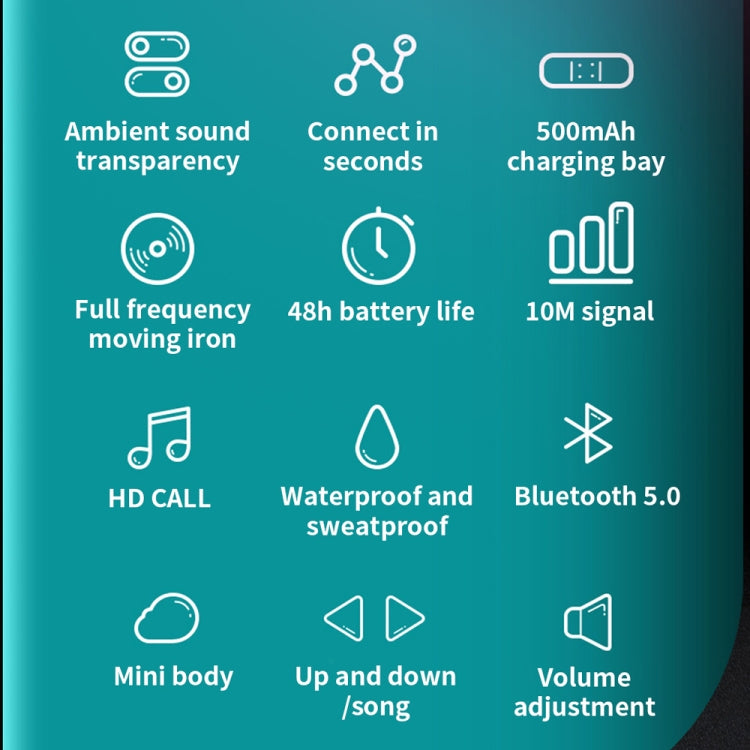 Tai nghe Bluetooth T25 5.0 chụp tai một bên vô hình không dây gọi HD thời gian chờ siêu dài tai nghe dẫn truyền xương